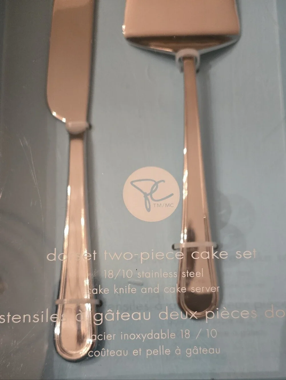 DORSET - 2pc CAKE KNIFE & SERVER - STAINLESS STEEL -NIB - GREAT FOR WEDDING